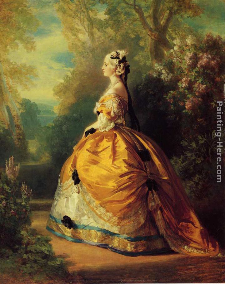 The Empress Eugenie a la Marie-Antoinette painting - Franz Xavier Winterhalter The Empress Eugenie a la Marie-Antoinette art painting